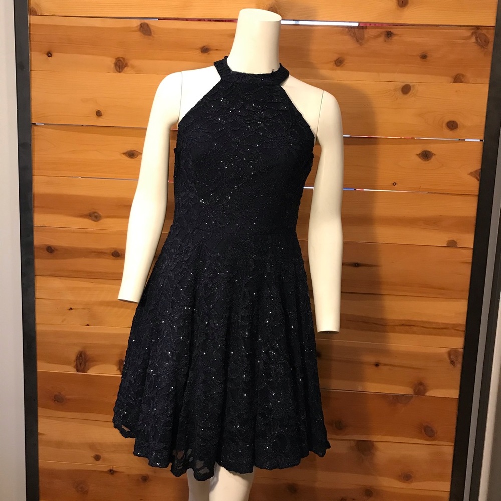 Navy Blue Semi Formal Cocktail Dress